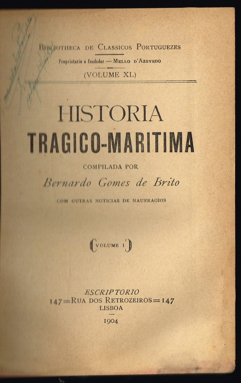 HISTORIA TRAGICO-MARITIMA (12 volumes)